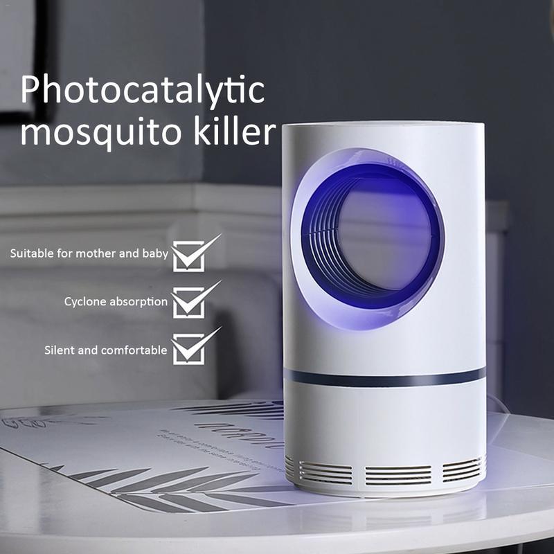 Using UV light and photocatalyst technology, it attracts mosquitoes with a special wavelength, then traps and dehydrates them with a powerful cyclone—quietly protecting your space.
